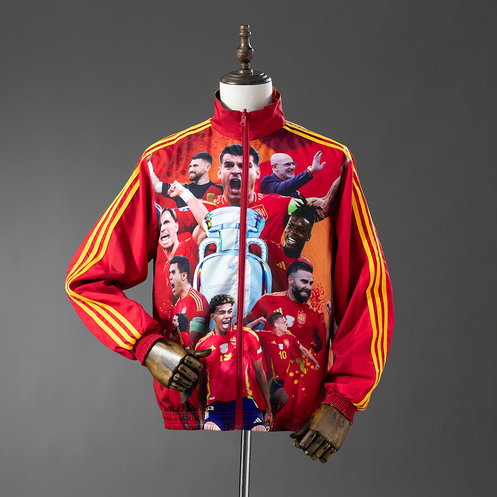 Spanish Yamal Reversible Jacket Windbreaker - Red S-XXL