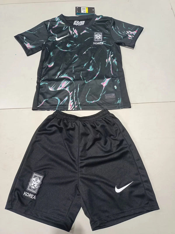 24-25 South Korea away black kid kit