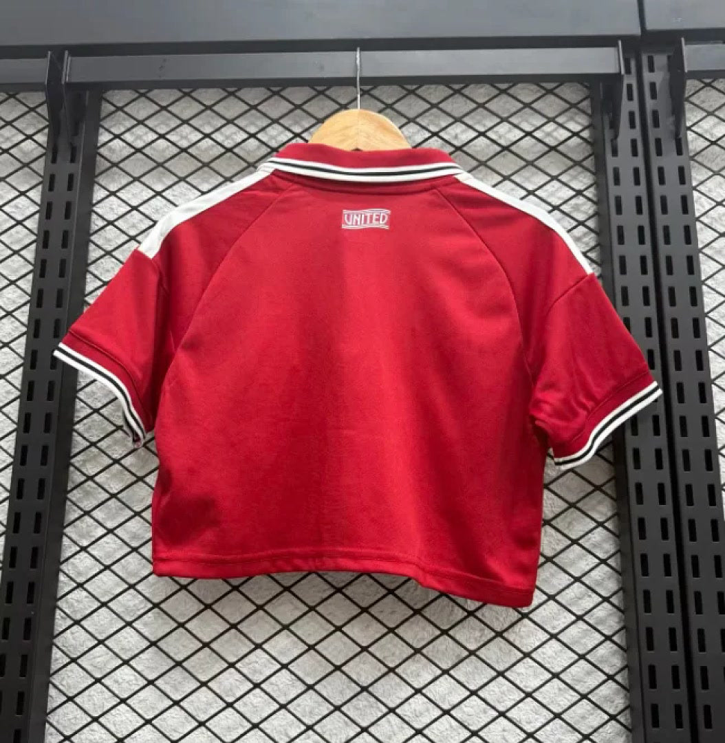 Women's Crop Top 2026/27 Manchester UnitedHome Jersey S-2XL