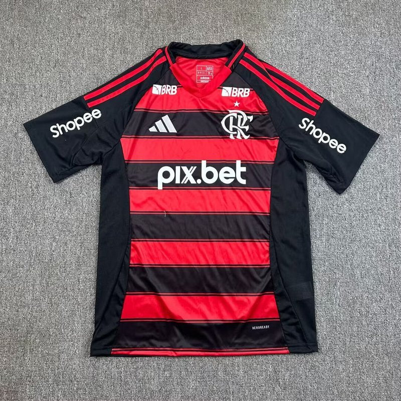 25-26 Flamengo home jersey with sponsor