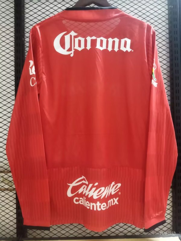 25-26 Toluca Home Long Sleeve Soccer Jersey