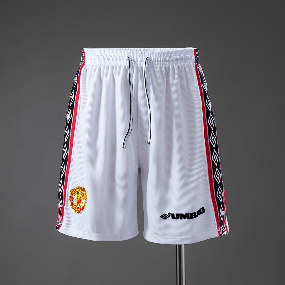Pantalon Corto de Futbol #M-U 1998 Home Retro Shorts S-XXL — Minkang