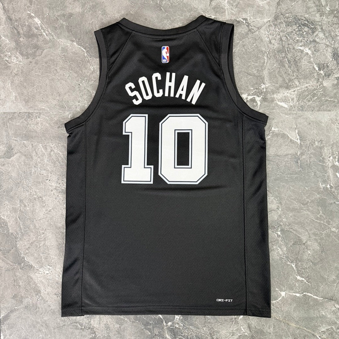 San Antonio Spurs 2026 City Edition Black jersey SOCHAN#10 S-XXL