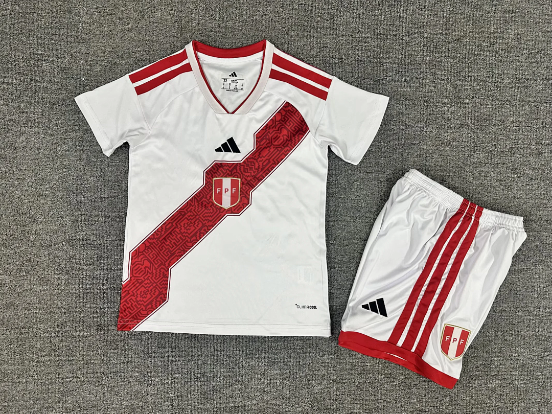 Peru 2026 World Cup Home Kid kit size 16-28