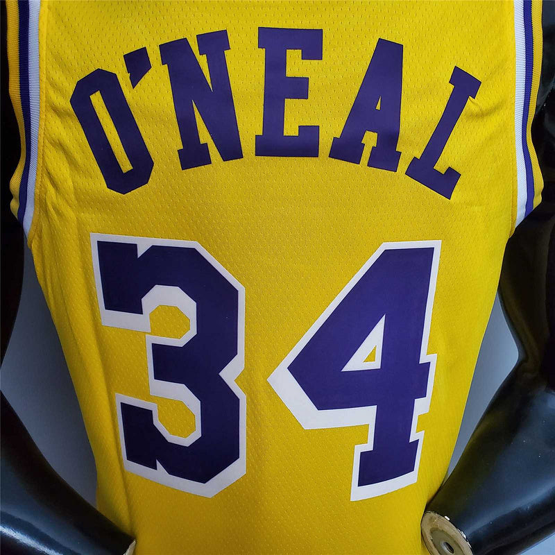 O'Neal #34 Lakers Round neck yellow