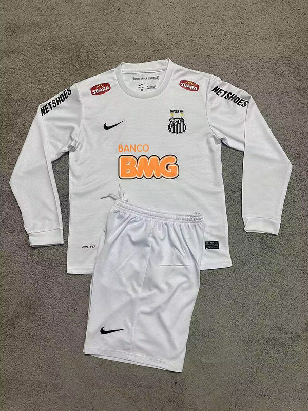 11-12 Santos home long sleeve retro kid kit