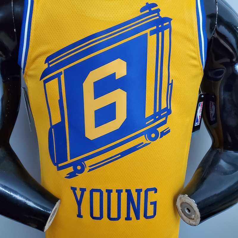 Tram version YOUNG#6 Golden State Warriors yellow