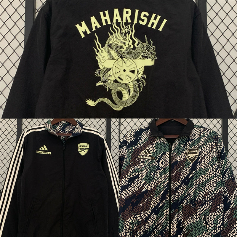 23-24 Arsenal Black reversible Windbreaker