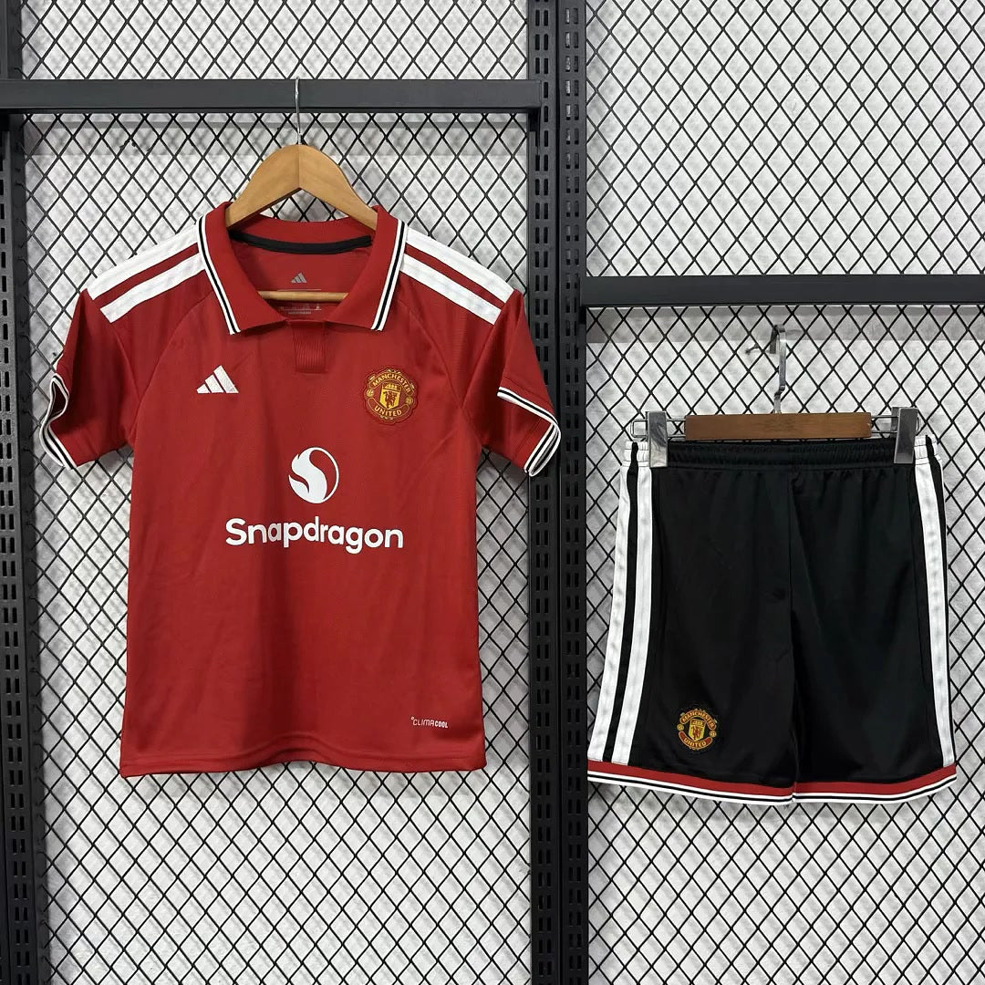 Manchester United 2026/27 Home Kid Kits 16-28 Black Shorts