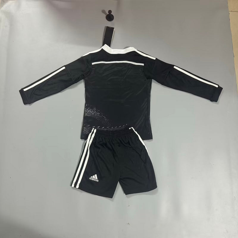14-15 Real Madrid third black long sleeve retro kid kit