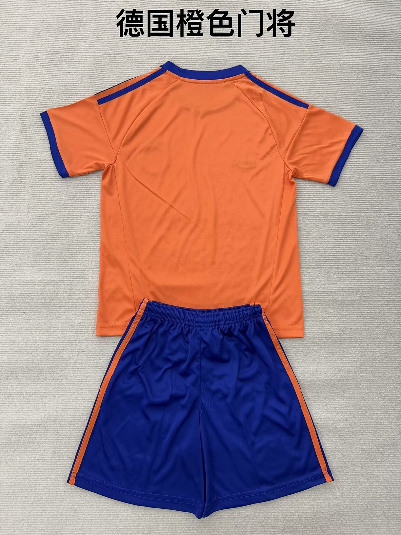 Germany 2026 World Cup Orange Goalkeeper Kids kit Jerseys SIZE 16-28