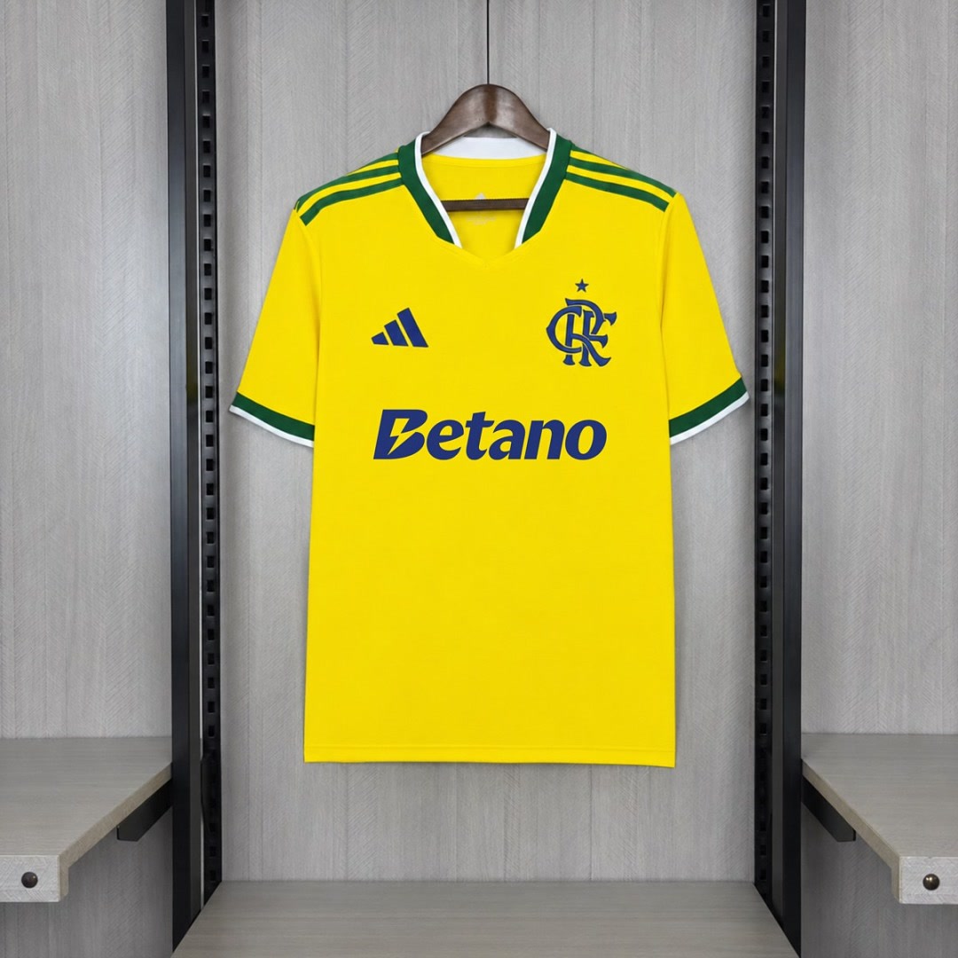 Men's Flamengo 2026/27 Yellow Jersey All Sponsors S-4XL