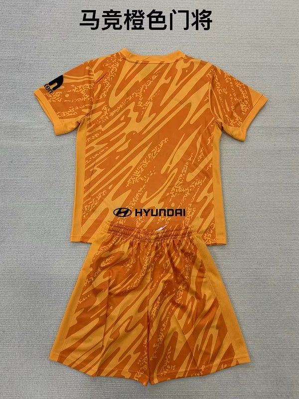 24-25 Atletico Madrid orange goalkeeper adult and kid kit