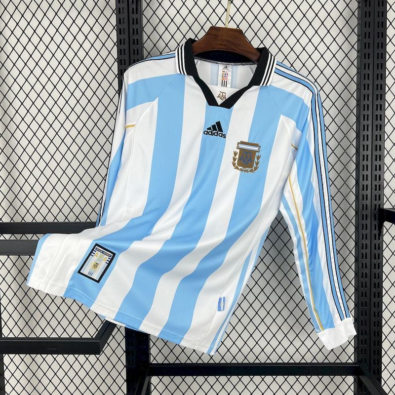 1998 Argentina home retro Long sleeve jersey