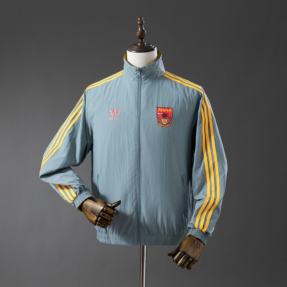 Arsenal Reversible Jacket Windbreaker - Yellow &amp; Grey S-XXL
