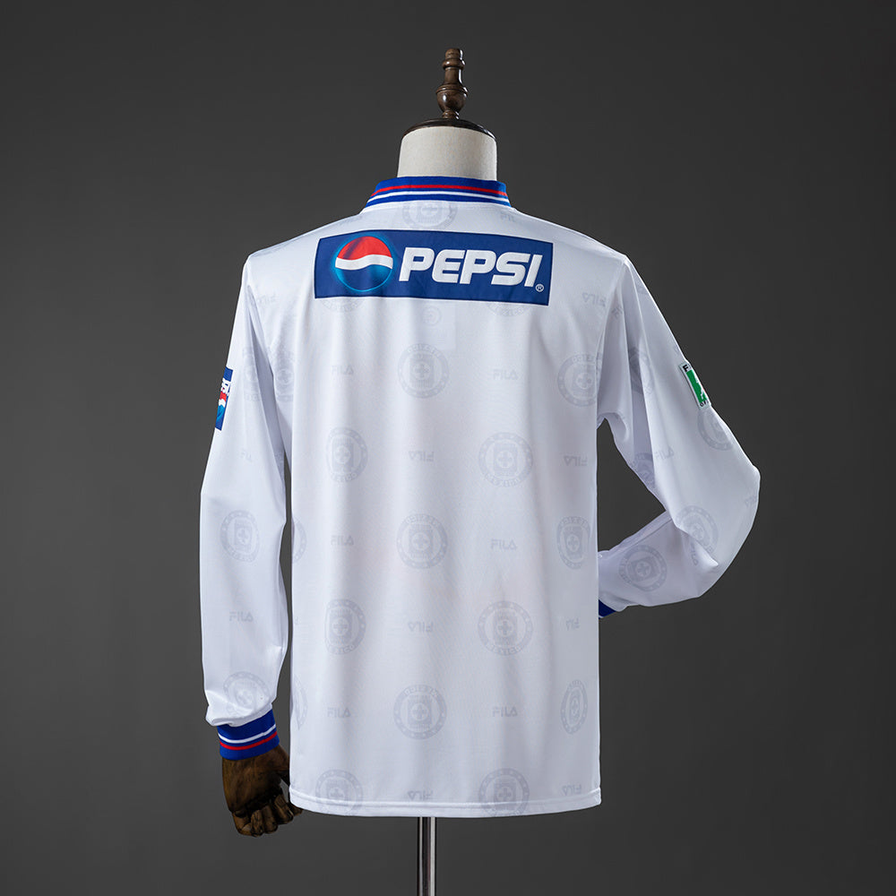 Cruz Azul 1998 Away Long-Sleeve Retro Jersey S-XXL