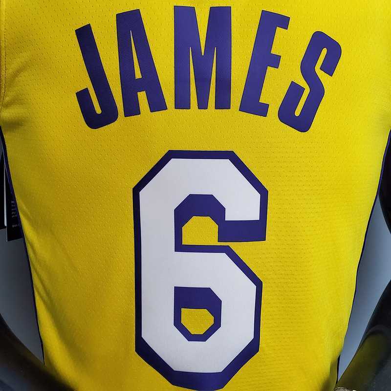 James #6 Lakers yellow