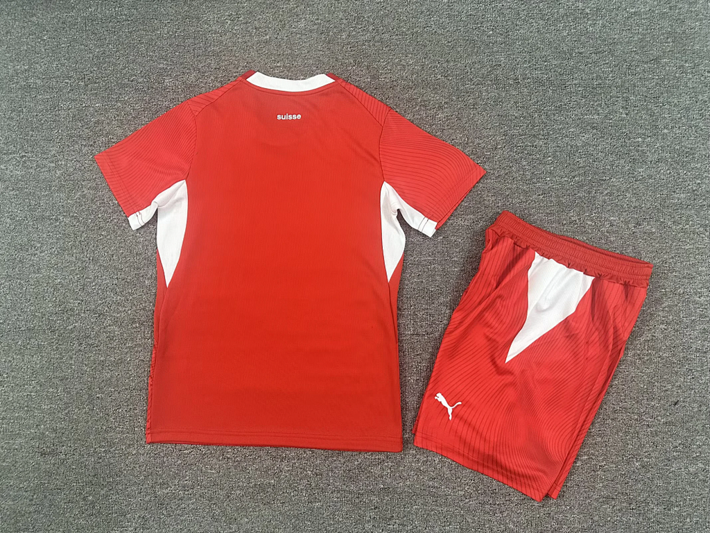 Kid Kit Switzerland 2026 Home Soccer Jersey Size 16-28