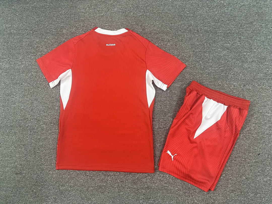 Kid Kit Switzerland 2026 Home Soccer Jersey Size 16-28