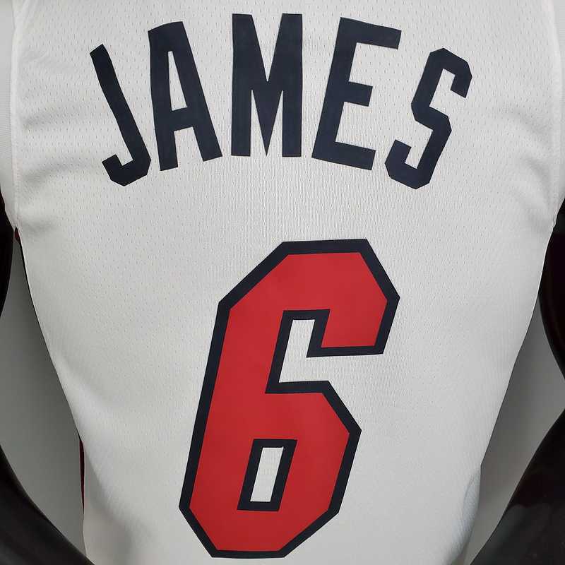 Miami Heat JAMES#6 white