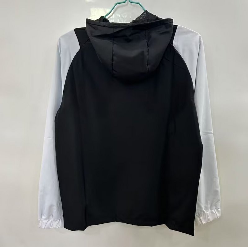 25-26 Real Madrid black and white windbreaker
