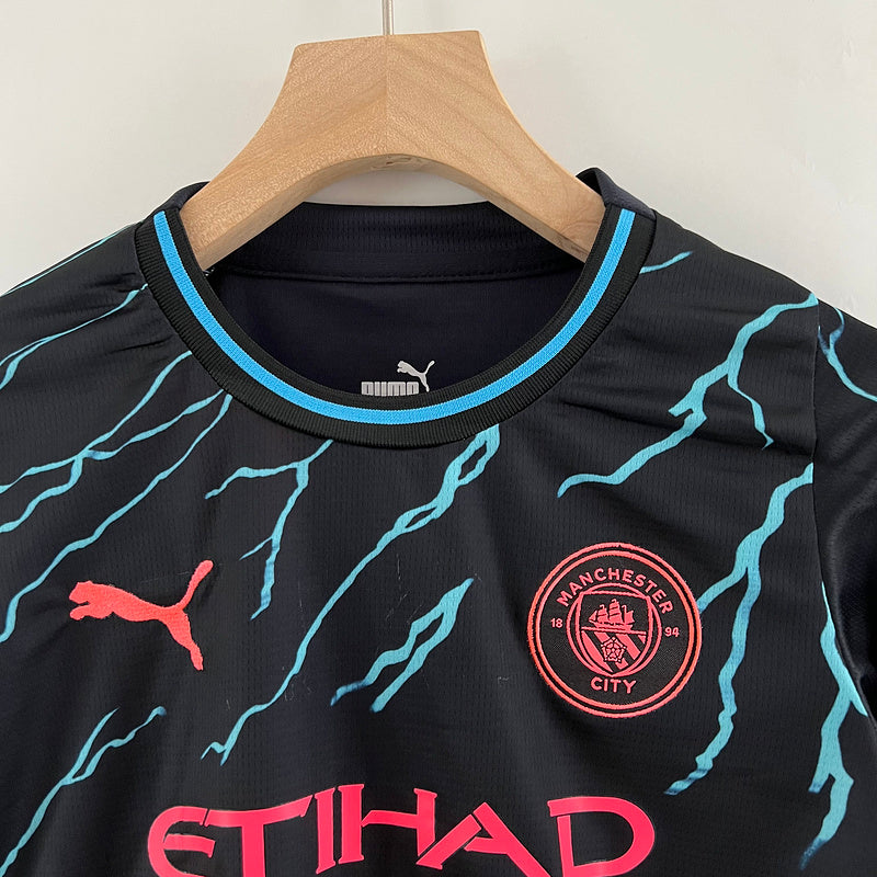 23-24 Manchester City third away kid kit size 16-28