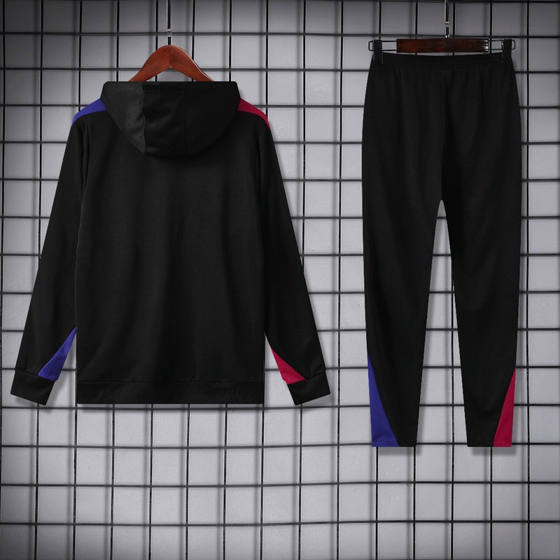 24-25 Barcelona black hoodie suit