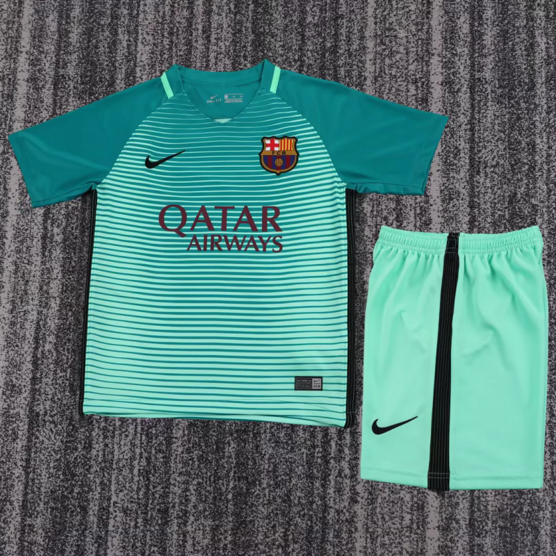 Retro Barcelona 2016-17 Third Away kid kit soccer jerseys