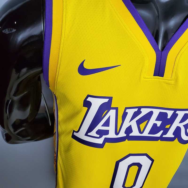 KUZMA #0 Lakers V-neck City Edition yellow