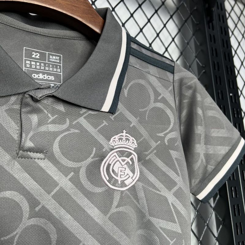 24-25 Real Madrid third away black kid kit