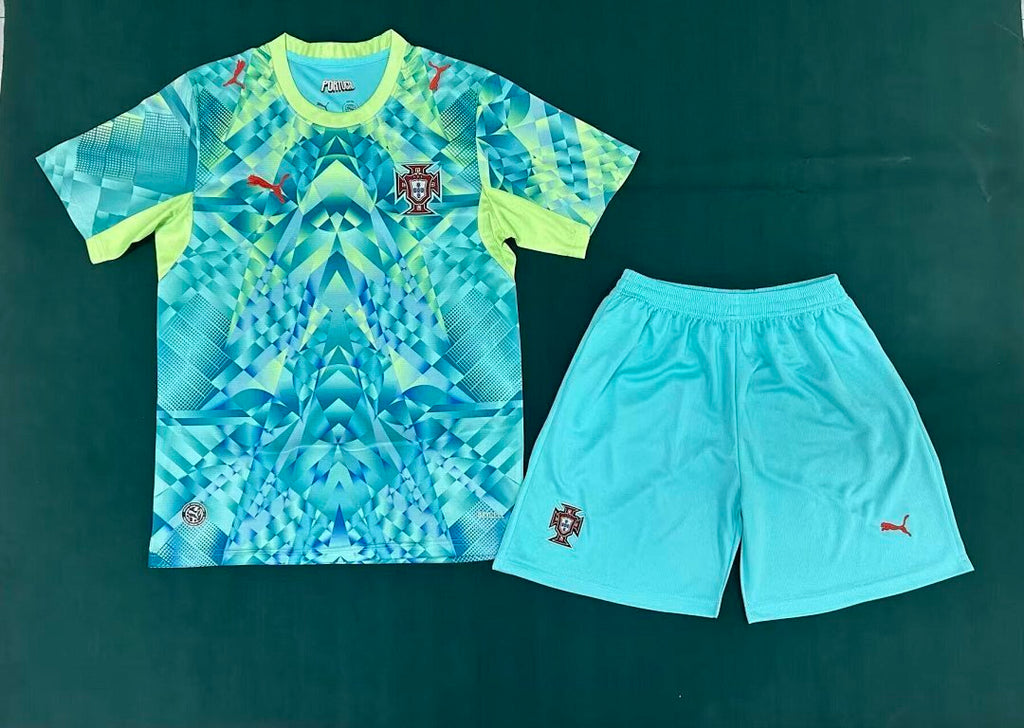 Portugal 2026 Blue Goalkeeper Soccer Uniform Size S-2XL