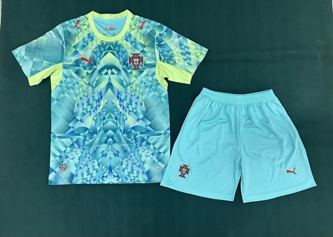 Portugal 2026 Blue Goalkeeper Soccer Uniform Size S-2XL
