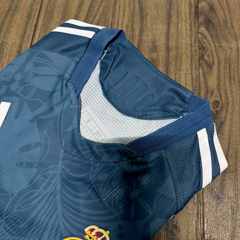 25-26 Real Madrid blue dragon soccer jersey