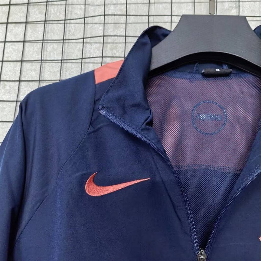 Barcelona 2025/26 Dark Blue And Orange windbreaker