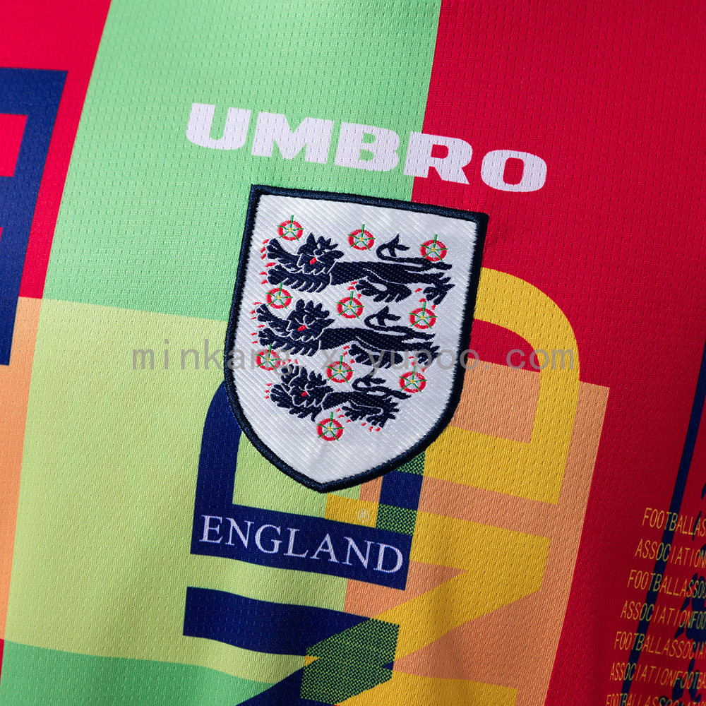 England 1996 Goalkeeper Long Sleeve Retro Jersey S-XXL