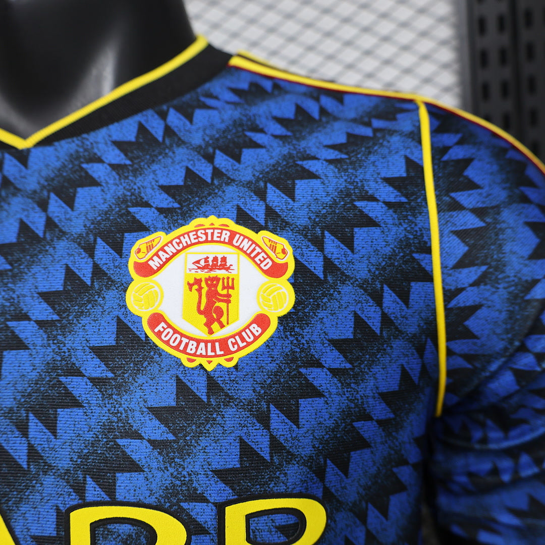 Manchester United 2025/26 Dark Blue Retro Version Player Version Jersey S-2XL