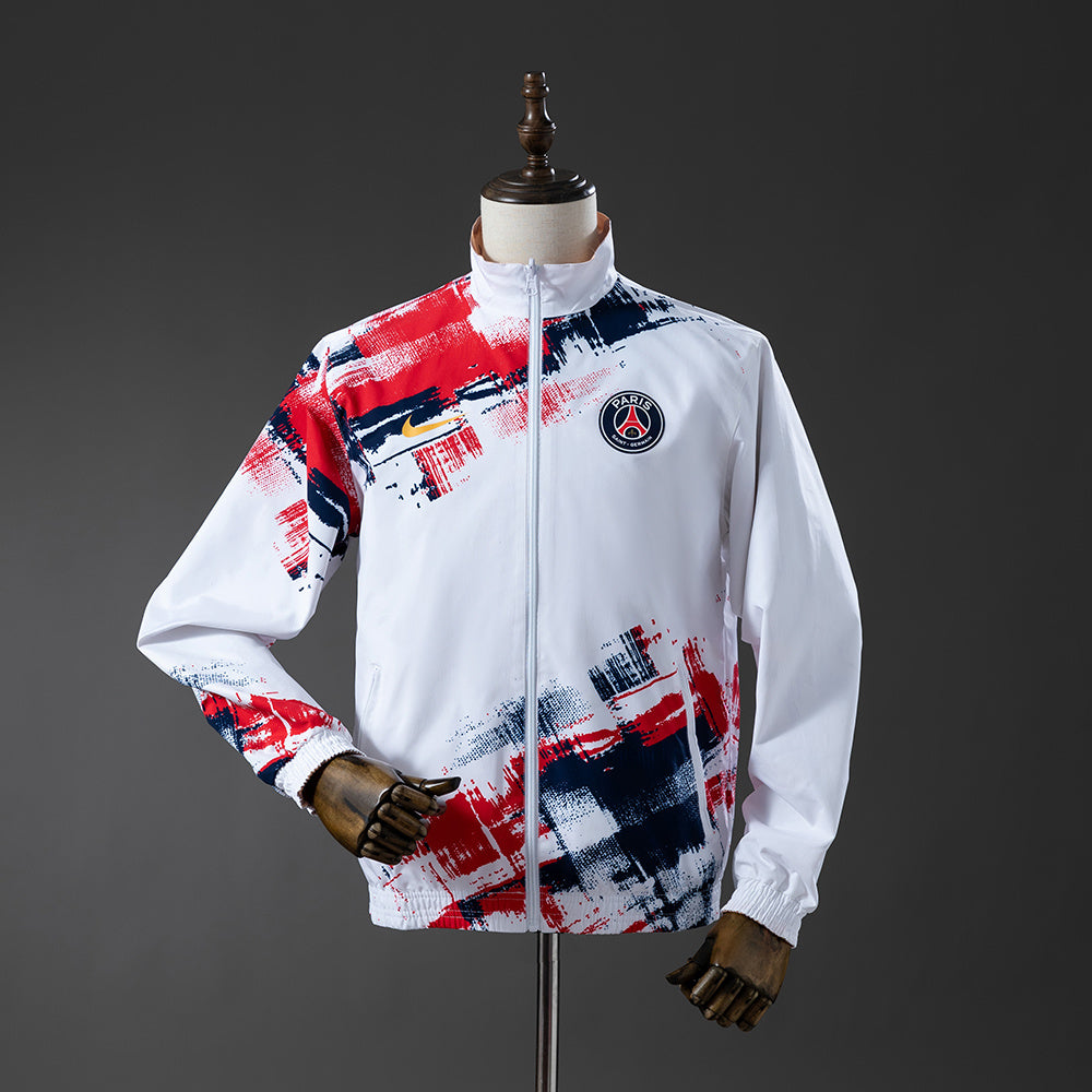PSG Reversible Jacket Windbreaker - White &amp; Brown S-XXL