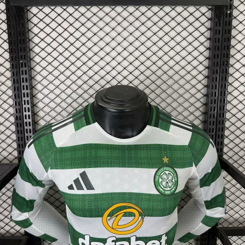 25-26 Celtic home long sleeve player version jersey