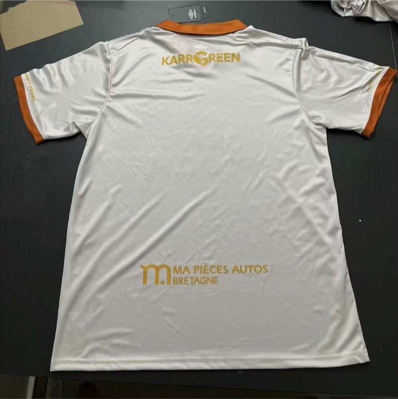 24-25 Lorient home white soccer jersey