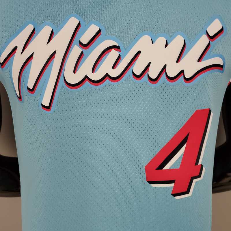 OLADIPO#4 Miami Heat V-neck blue
