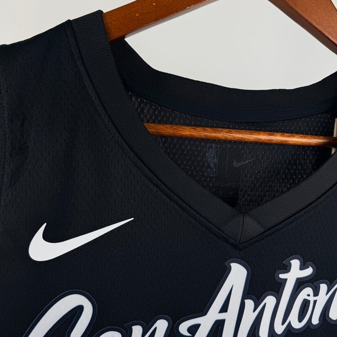 San Antonio Spurs 2026 City Edition Black jersey WEMBANYAMA#1 S-XXL