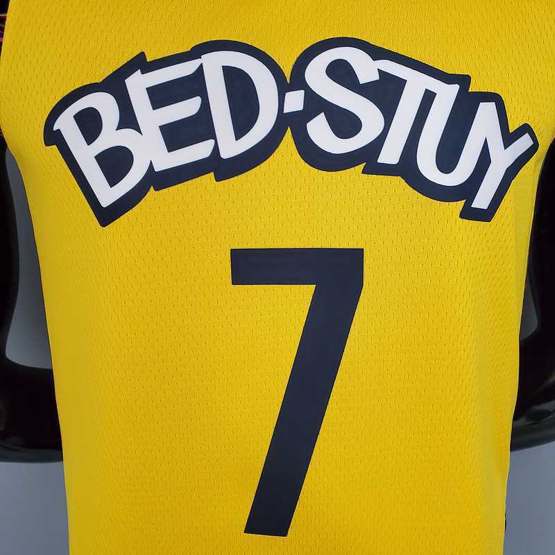 Durant #7 Brooklyn Nets Commemorative Edition Yellow