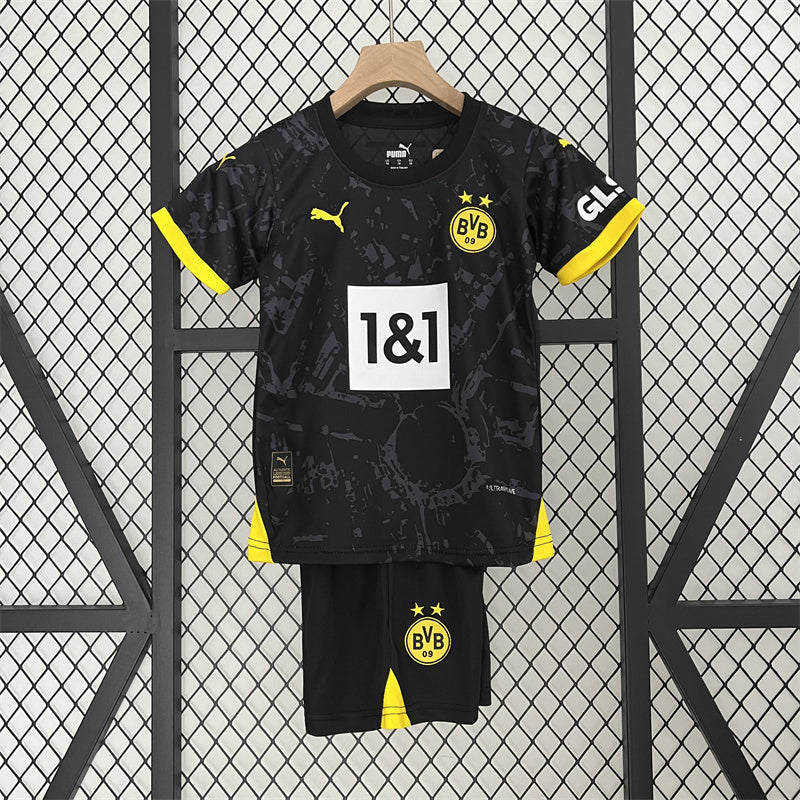 23-24 Dortmund away kid kit