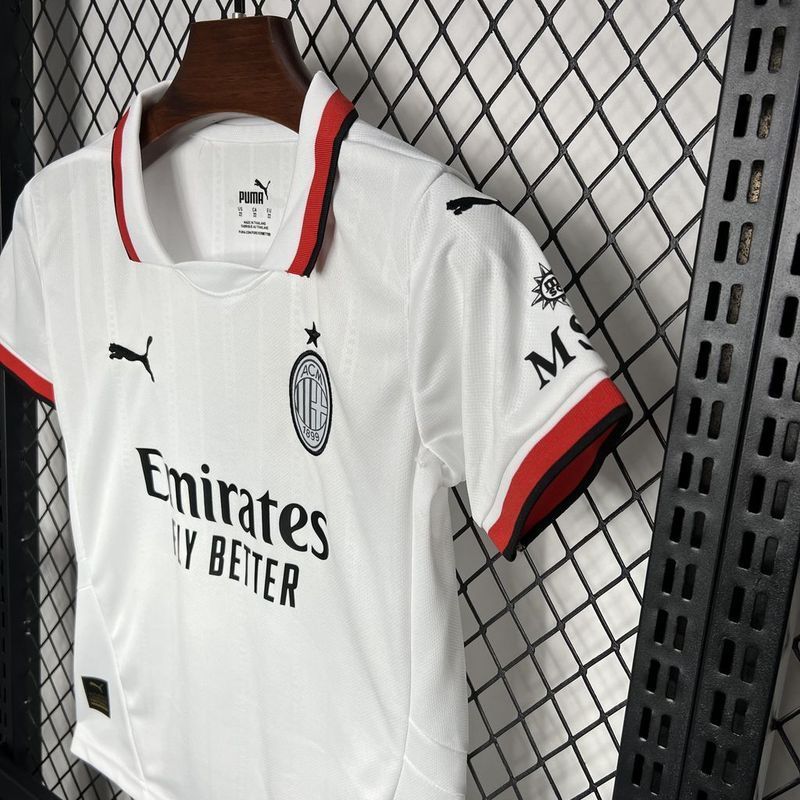 24-25 AC Milan Away white kid kit