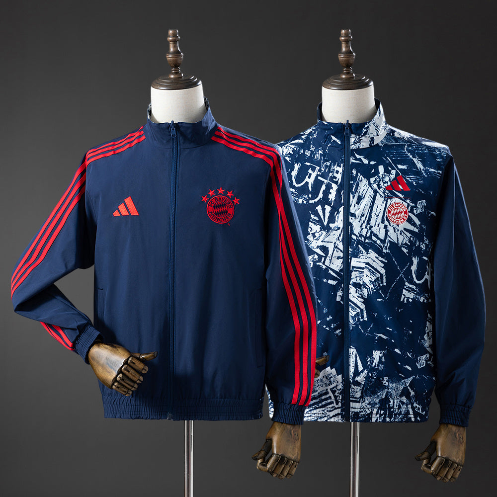 Bayern Munich 25/26 Reversible Jacket Windbreaker - Navy Blue S-3XL