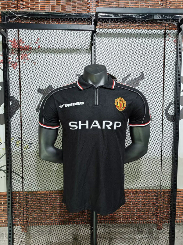 98-99 Manchester United away black retro jersey