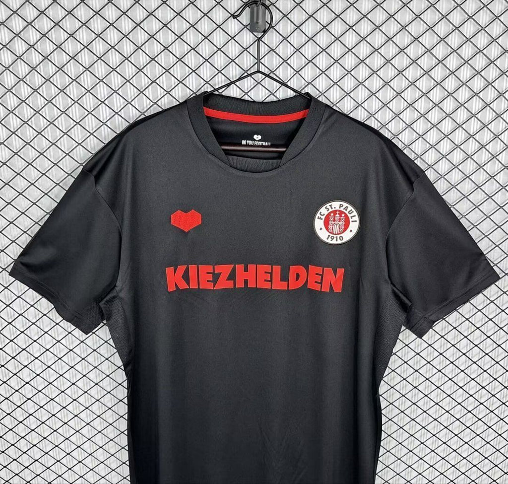 Retro 2013/14 FC St. Pauli Black soccer jersey Size S-2XL