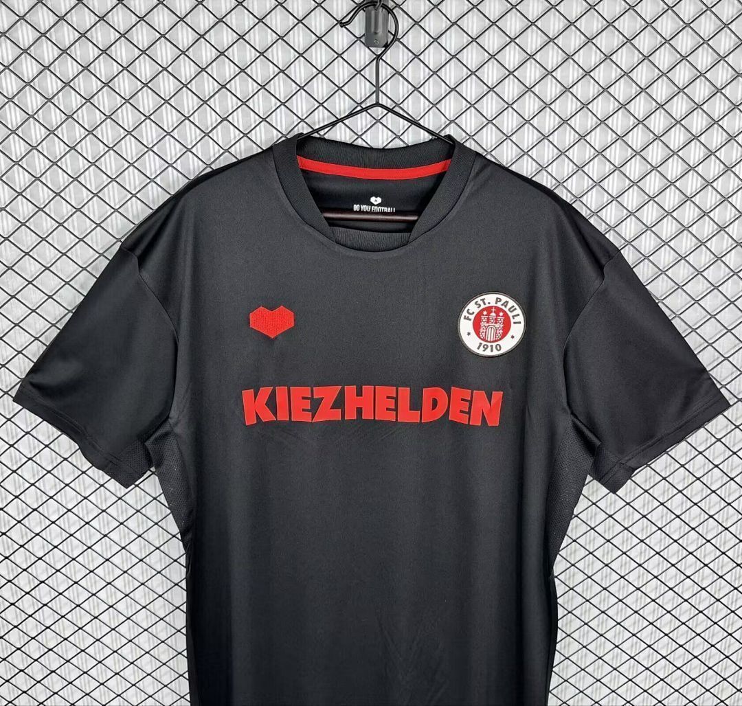 Retro 2013/14 FC St. Pauli Black soccer jersey Size S-2XL