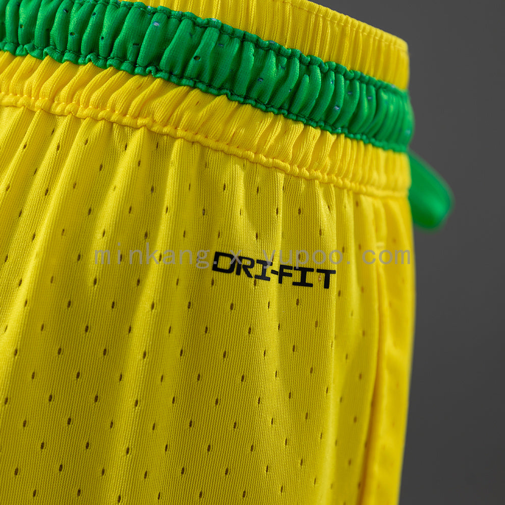 Pantalon Corto de Futbol #Brazil 2026 Basketball Shorts Yellow S-4XL — Minkang