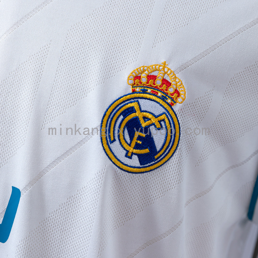 Retro Long Sleeve Real Madrid 17/18 Home S-XXL